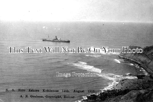 YO 5499 - SS Eolo Ashore At Kettleness, Yorkshire 1925