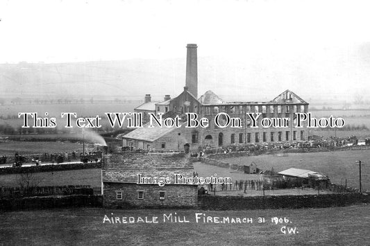 YO 5526 - Airedale Mill Fire, Crosshills, Keighley, Yorkshire 1906