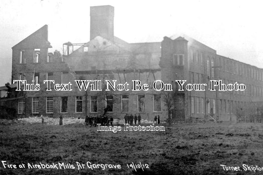 YO 5617 - Fire At Airebank Mills, Gargrave, Yorkshire 1912