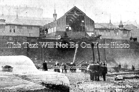 YO 5752 - Wreck Of The North Pier, Scarborough, Yorkshire