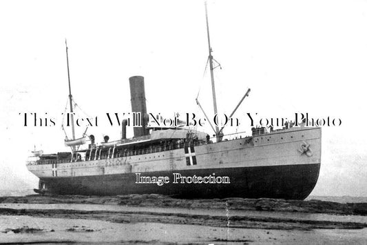 YO 5779 - Redcar Ship Aground Ficaria Denmark 1915