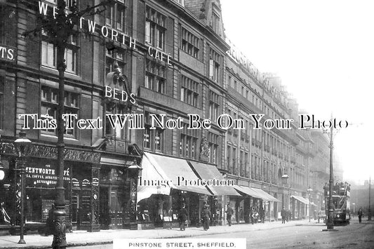 YO 5837 - Pinstone Street, Sheffield, Yorkshire c1914