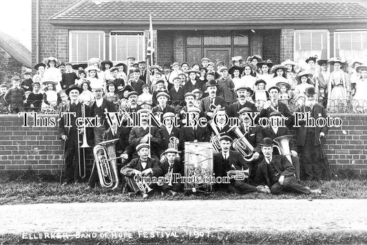 YO 5845 - Ellerker Brass Band, Yorkshire 1907