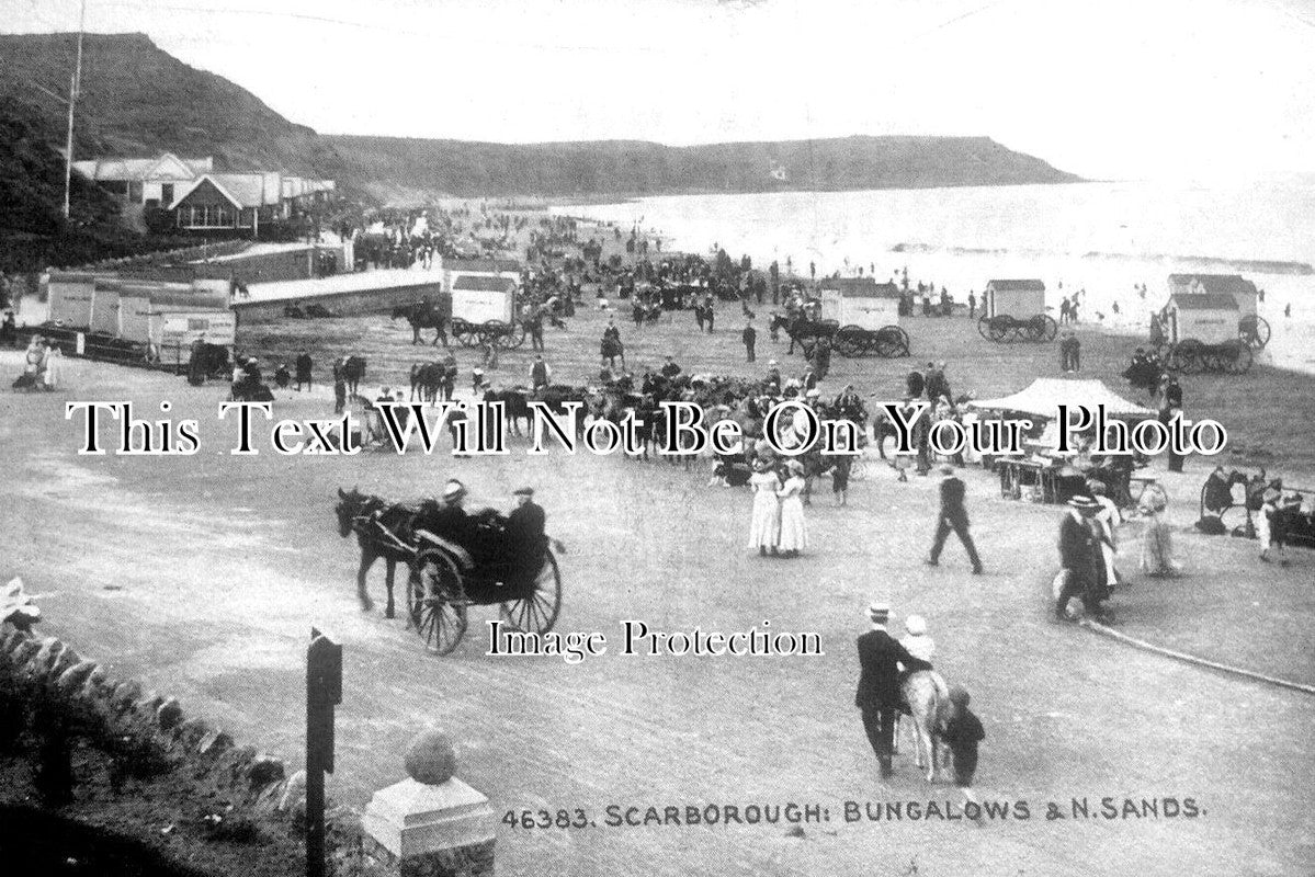 YO 5938 - Bungalows & N Sands, Scarborough, Yorkshire
