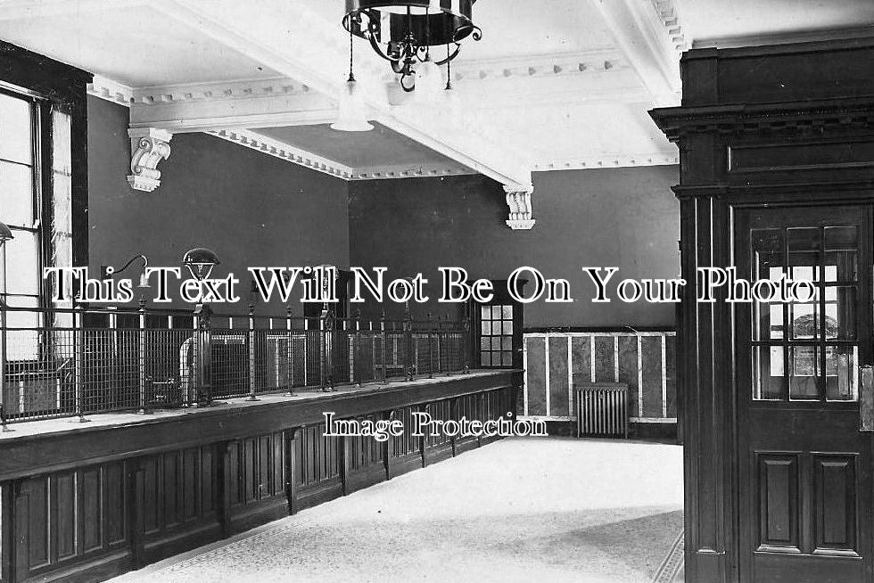 YO 599 - Interior Of Public Offices, Post Office, Scarborough, Yorkshire c1910