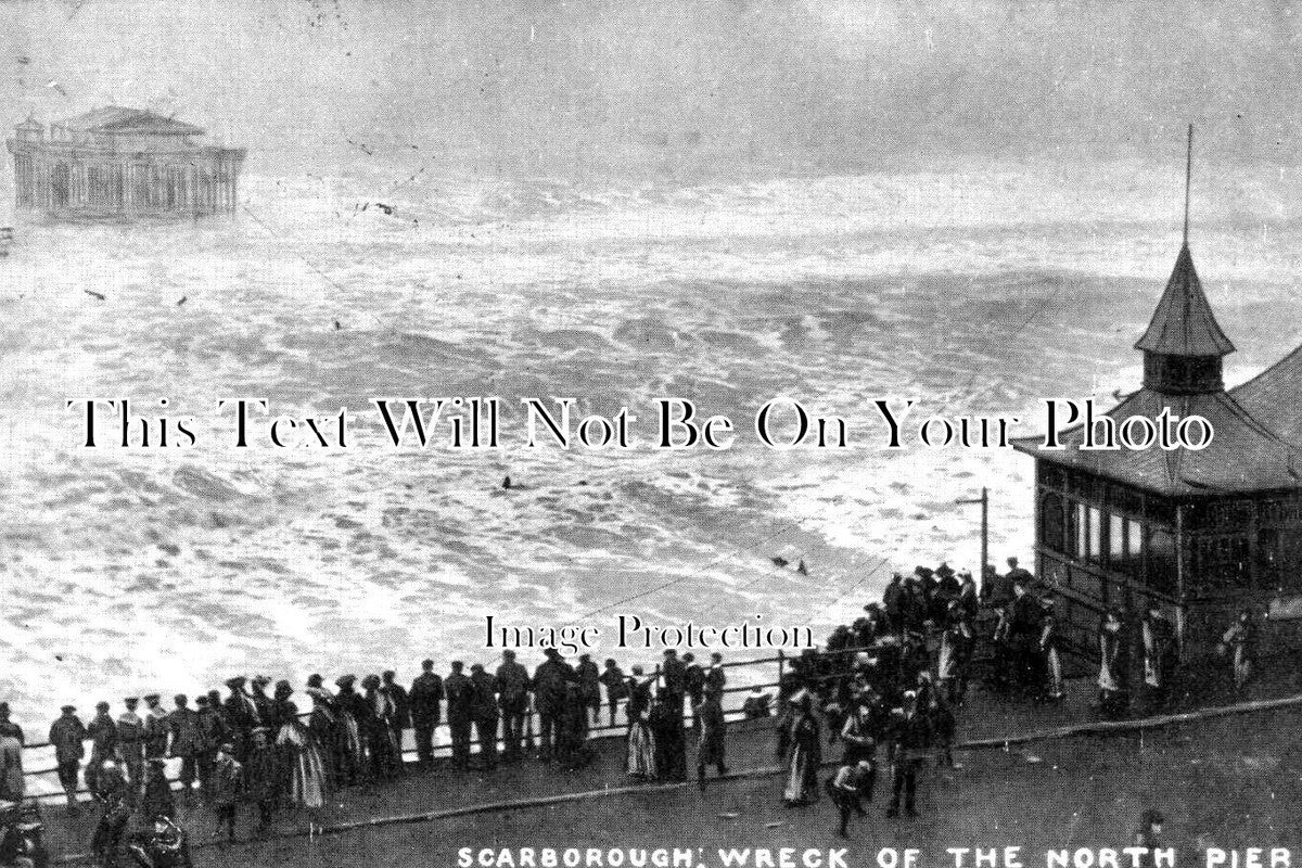 YO 5991 - Wreck Of The North Pier, Scarborough, Yorkshire