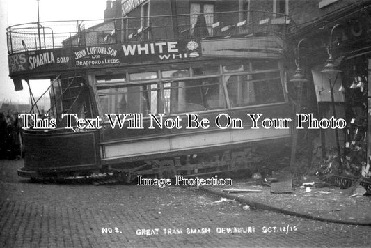 YO 6004 - Great Tram Smash, Dewsbury, Yorkshire 1915