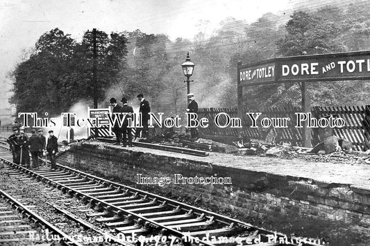 YO 6024 - Railway Smash At Dore & Totley Railway Station, Yorkshire