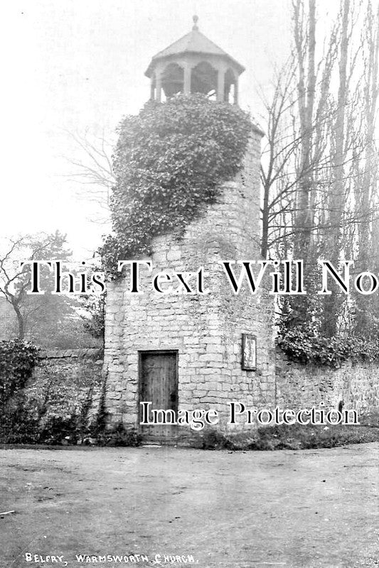 YO 6110 - Belfry, Warmsworth Church, Yorkshire c1919