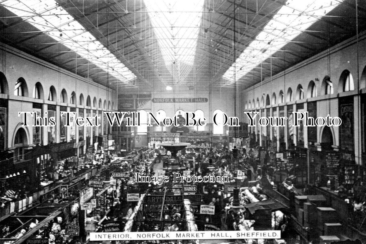 YO 6242 - Interior Of Norfolk Market Hall, Sheffield, Yorkshire