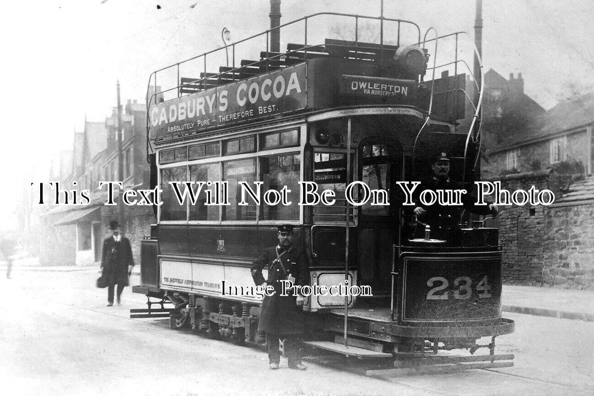 YO 6453 - Owlerton Tram Via Nursery Street, Sheffield, Yorkshire