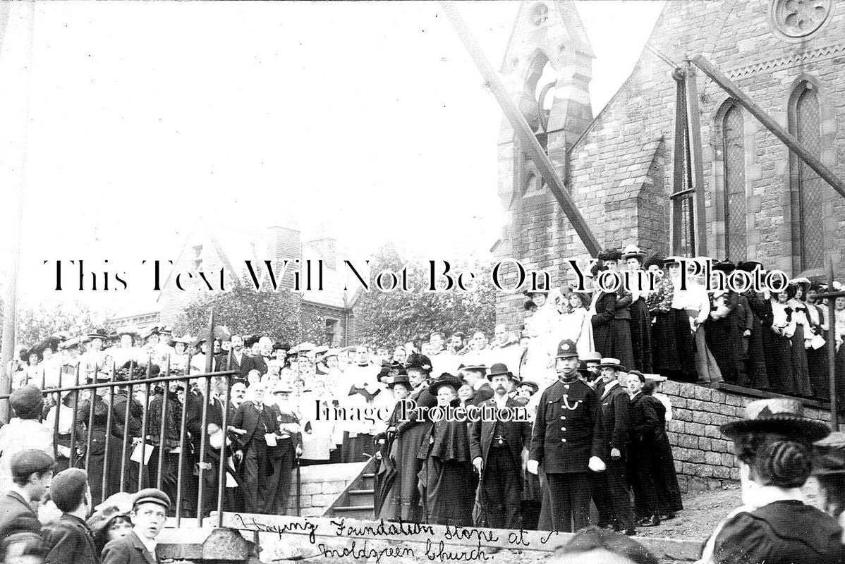 YO 6517 - Foundation Stone Laying, Moldgreen Church, Huddersfield