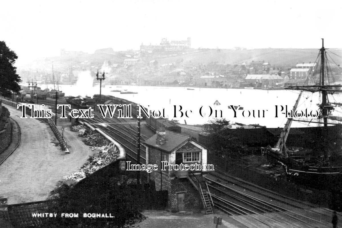 YO 6580 - Whitby From Boghall, Railway Signal Box, Yorkshire