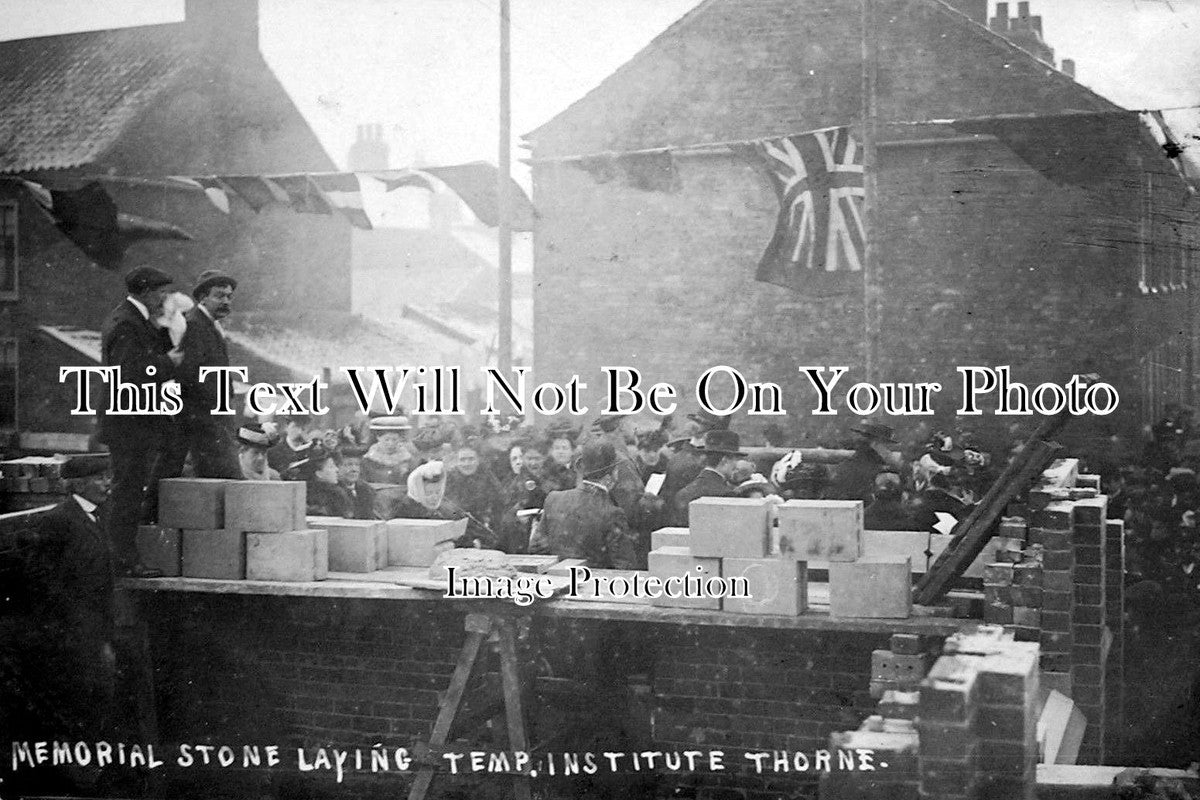 YO 683 - Memorial Stone Laying, Temperance Institute, Thorne, Yorkshire