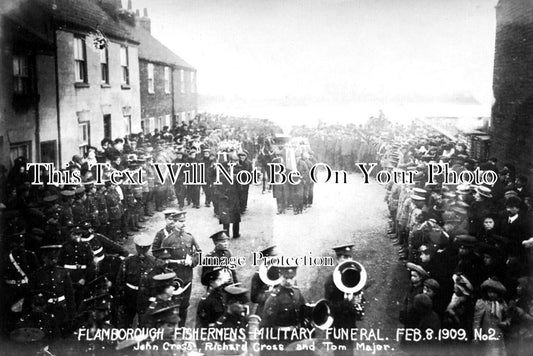 YO 6866 - Flamborough Fishermans Military Funeral, Yorkshire 1909
