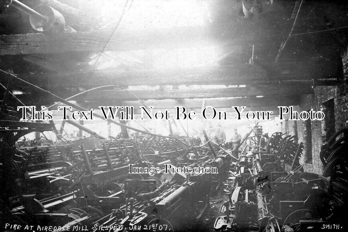 YO 6867 - Fire At Airedale Mill, Silsden, Yorkshire 1907