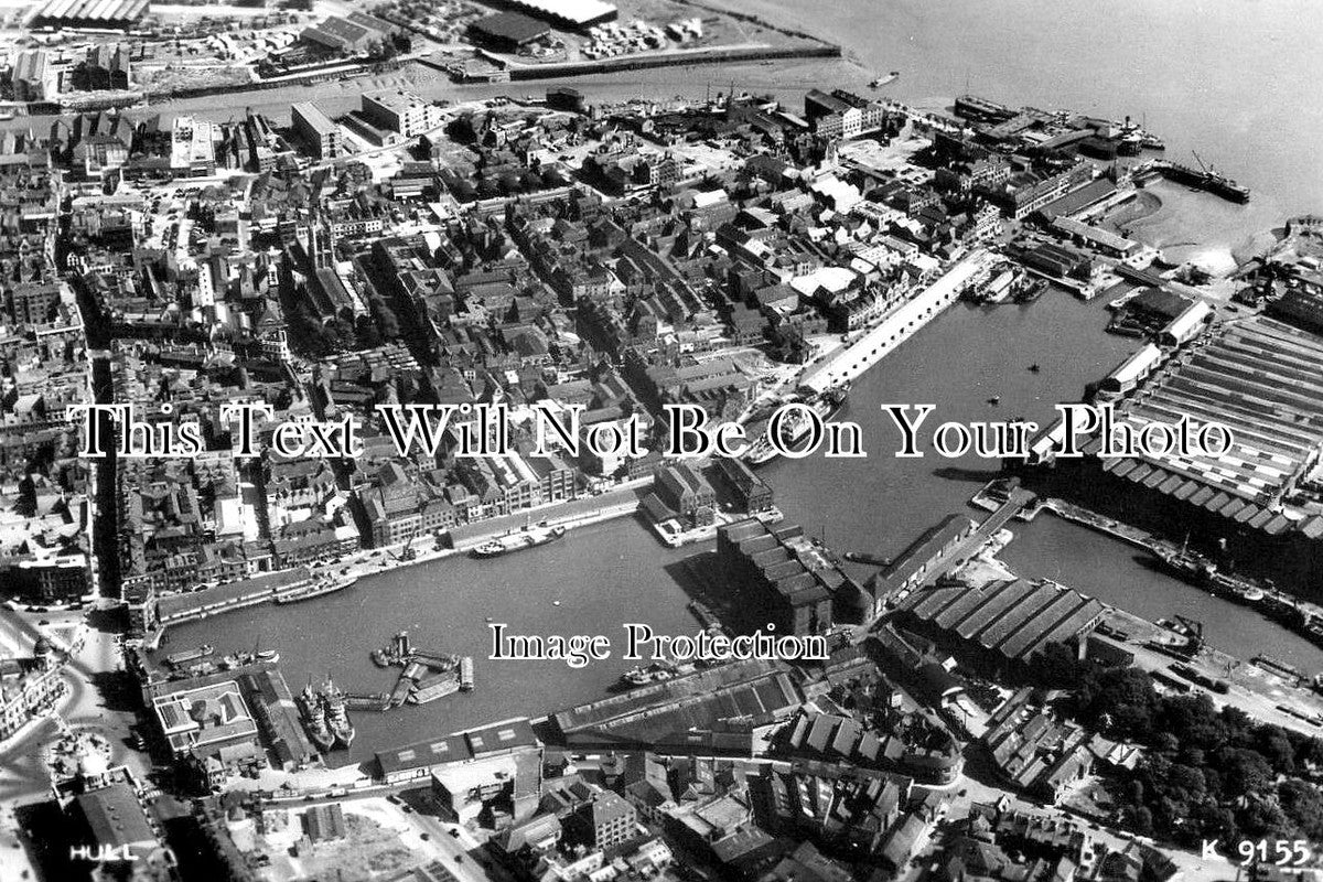 YO 6912 - Aerial View Of Hull Docks, Yorkshire