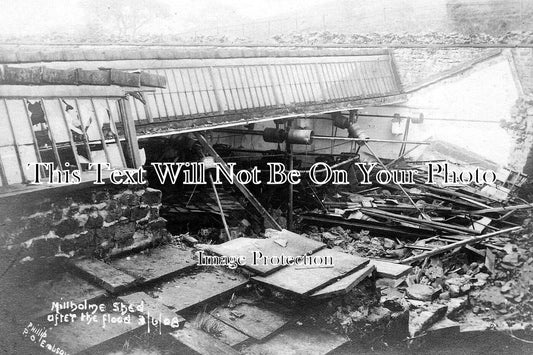 YO 7065 - Millholme Shed After The Flood, Embsay, Yorkshire 1908