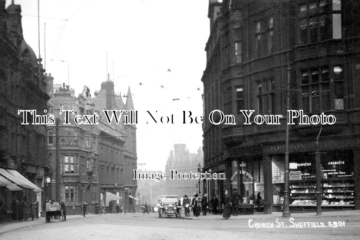 YO 7135 - Church Street, Sheffield, Yorkshire c1914
