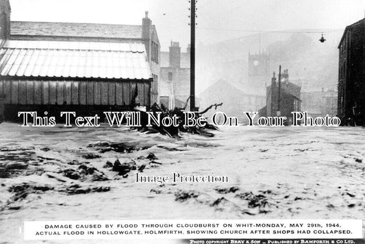 YO 7155 - Flood At Hollowgate, Holmfirth, Yorkshire 1944