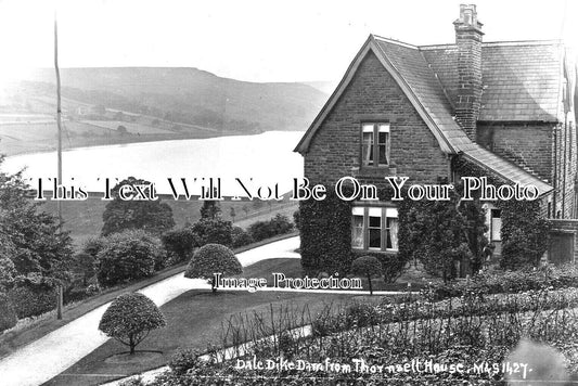 YO 7216 - Dale Dike Dam From Thornsett House, Sheffield, Yorkshire