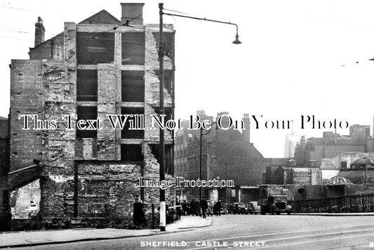 YO 7220 - Castle Street WW2 War Damage, Sheffield, Yorkshire