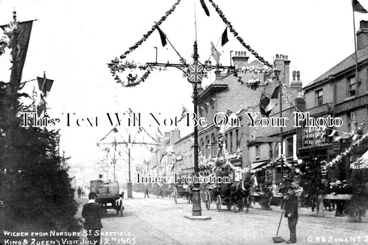 YO 7233 - Wicker From Nursury Street, Sheffield, Yorkshire 1905