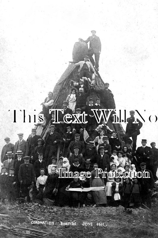 YO 7296 - Coronation Bonfire, Mytholmroyd, Hebden Bridge, Yorkshire 1911