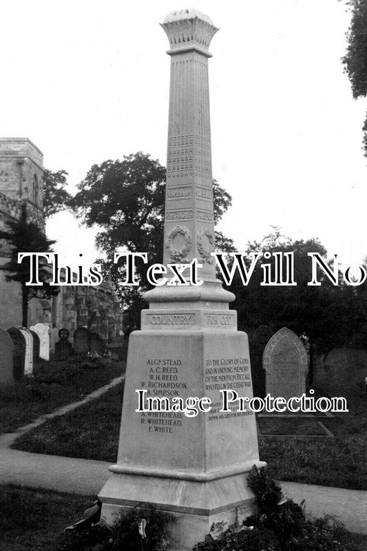YO 7298 - Riccall War Memorial, Yorkshire WW1