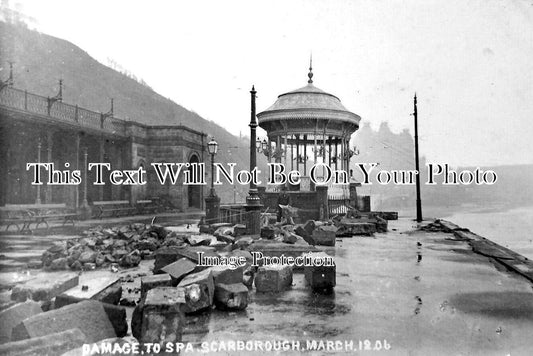 YO 7318 - Scarborough Spa Storm Damage, Yorkshire 1906