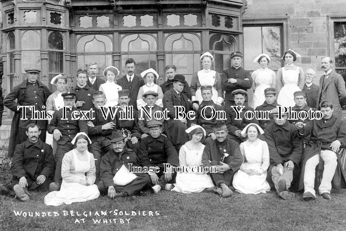 YO 7355 - Wounded Belgian Soldiers At Whitby, Yorkshire