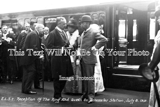 YO 7370 - Royal Visit To Doncaster, Railway Station, Yorkshire 1912