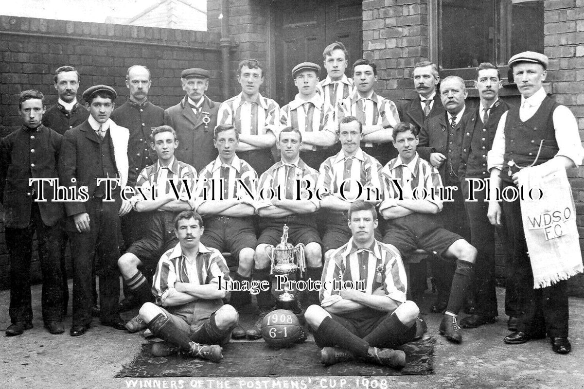 YO 7387 - Wadsley Football Club Team, Postmens Cup, Sheffield, Yorkshire 1908