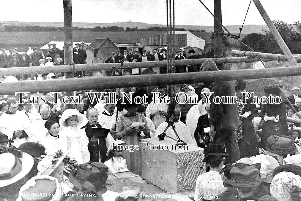 YO 7428 - Laying Foundation Stone, Lythe Church, Yorkshire