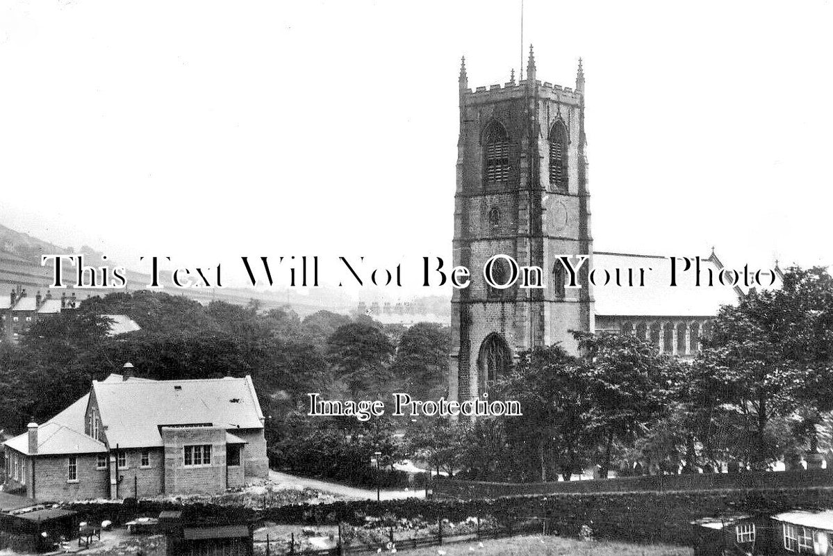 YO 7433 - New Schools & Parish Church, Marsden, Huddersfield, Yorkshire