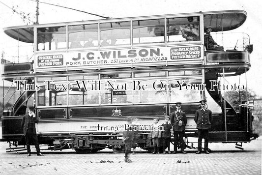 YO 7444 - Sheffield Corporation Tram At Tinsley, Yorkshire
