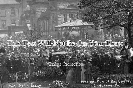 YO 747 - Proclamation Of King George V, Harrogate, Yorkshire 1910