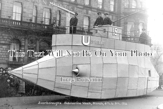 YO 7527 - Scarborough Submarine Week, Yorkshire 1918 WW1
