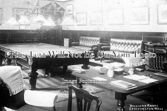 YO 7589 - Billiard Room, Stillington Hall, Yorkshire c1907