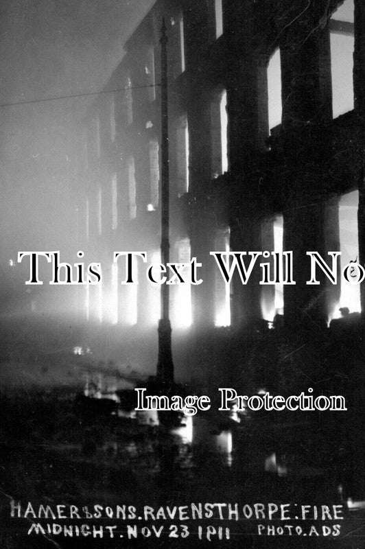 YO 7601 - Hamer & Sons Ravensthorpe Fire, Yorkshire 1911