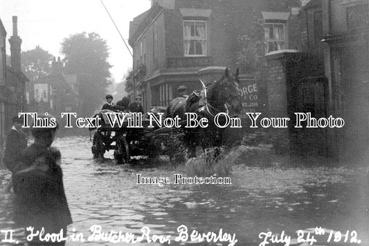 YO 7823 - Floods, Butcher Row, Beverley, Yorkshire 1912