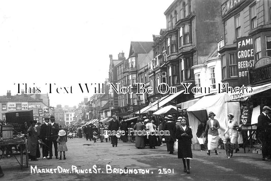 YO 7892 - Market Day, Prince Street, Bridlington, Yorkshire c1914