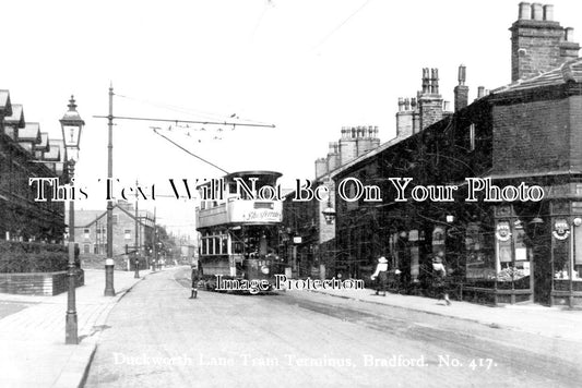 YO 7987 - Duckworth Lane Tram Terminus, Bradford, Yorkshire c1920