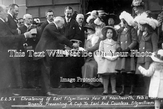 YO 8008 - Christening Of Earl Fitzwilliams Heir At Wentworth, Yorkshire