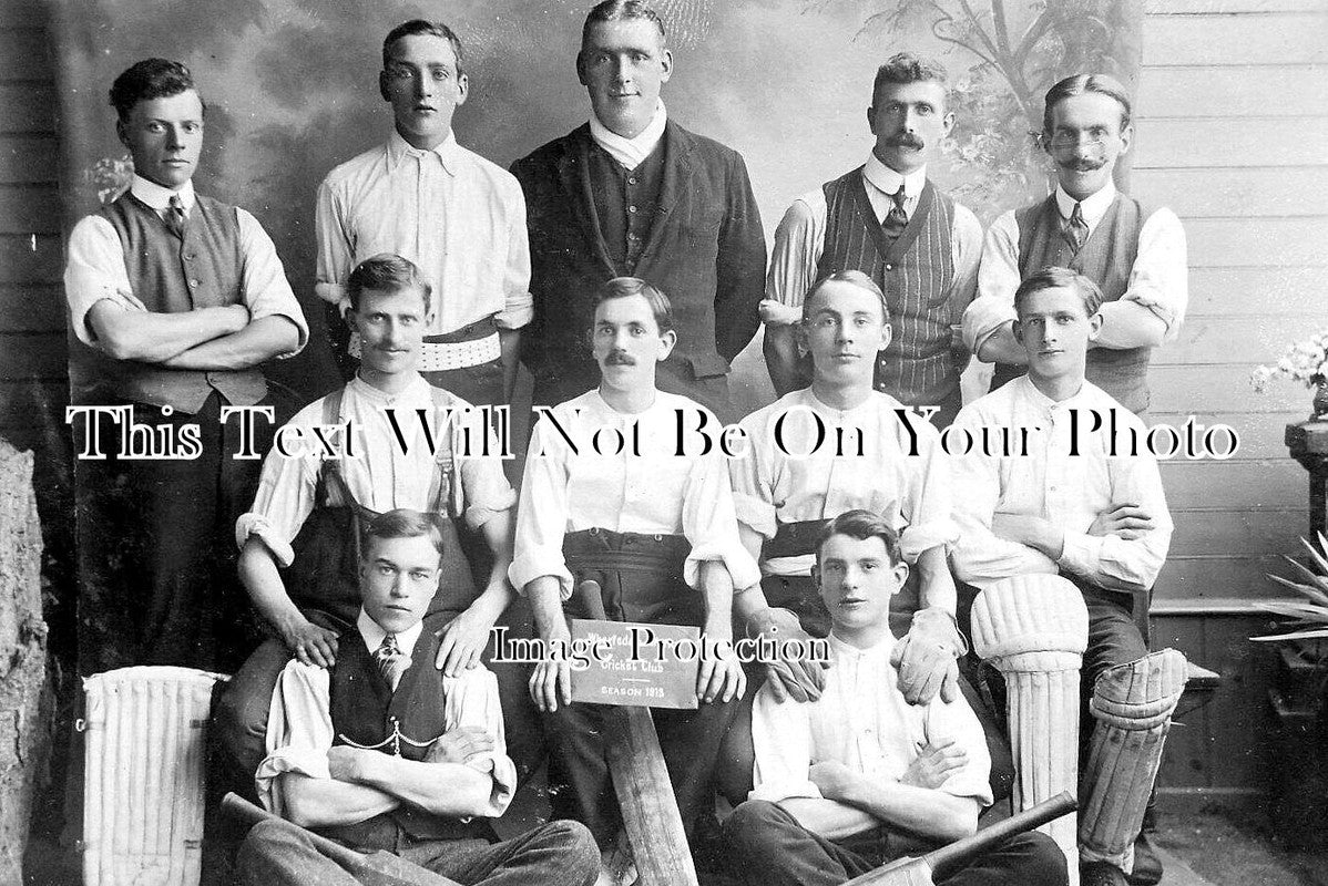 YO 8020 - Wharfedale Works Cricket Club Team, Yorkshire 1918