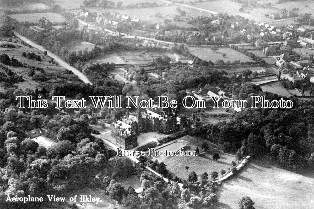 YO 8123 - Aeroplane View Of Ilkley, Ben Rhydding Golf Hotel, Yorkshire