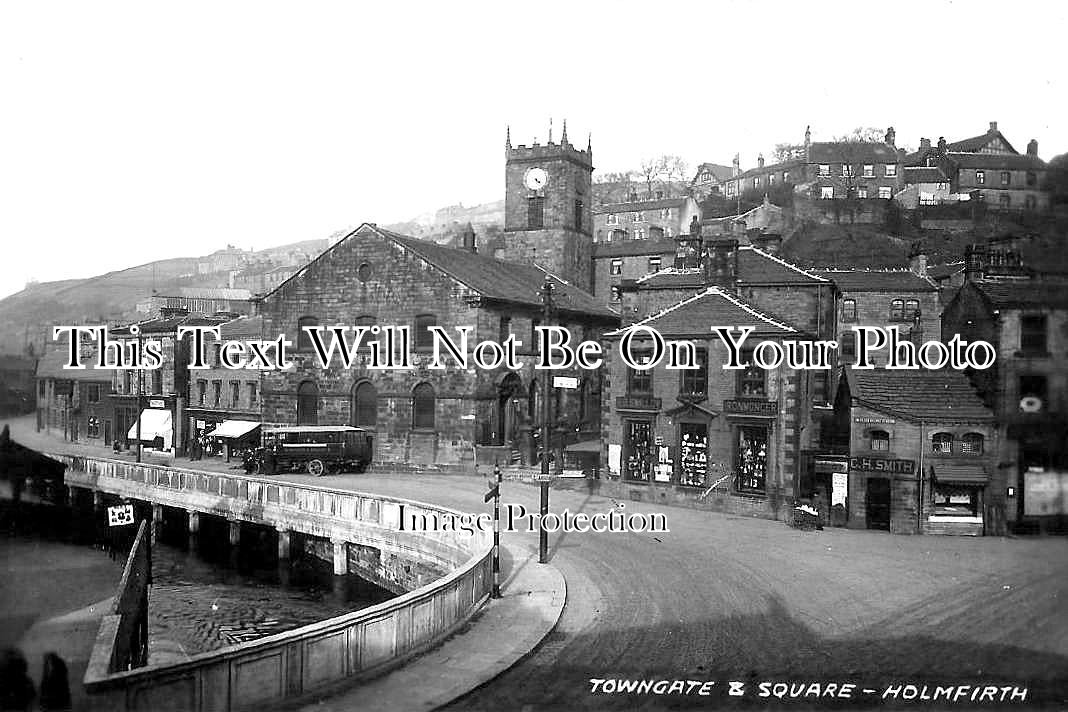 YO 8140 - Towngate & Square, Holmfirth, Huddersfield, Yorkshire c1927