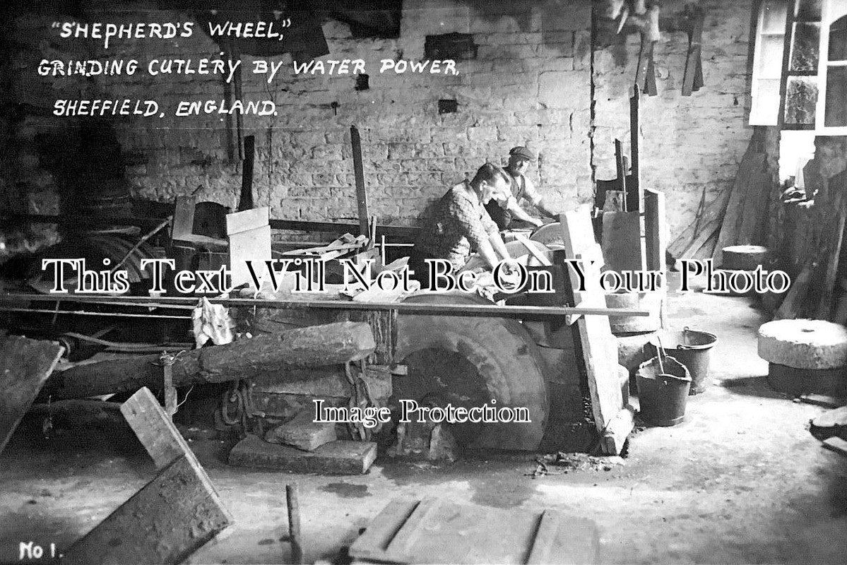 YO 8214 - Shepherds Wheel Grinding Cutlery, Sheffield, Yorkshire