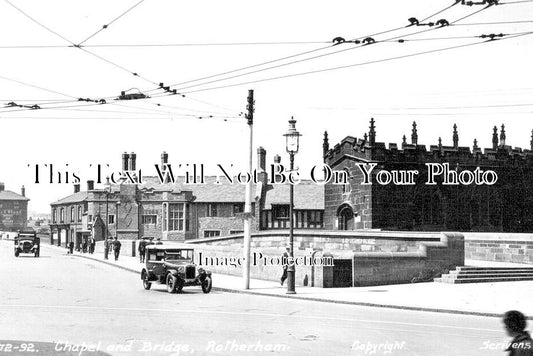 YO 8317 - Chapel & Bridge, Rotherham, Yorkshire