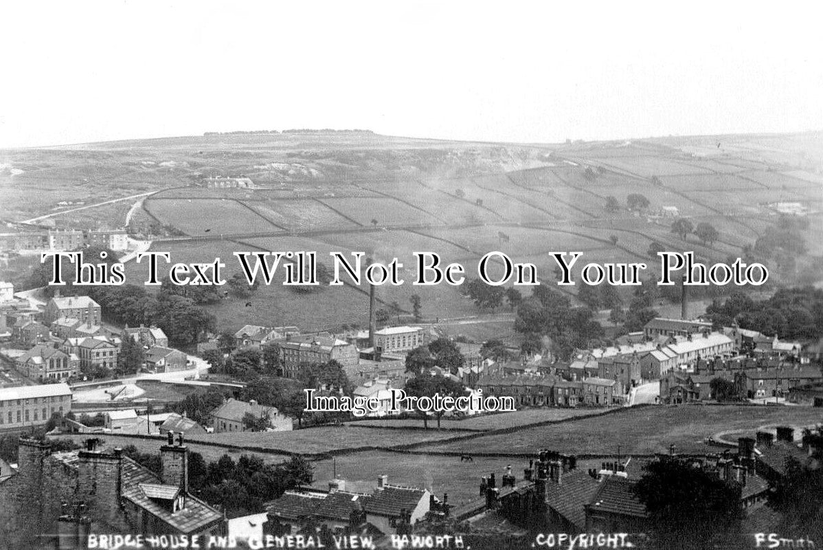 YO 8347 - Bridge House & General View, Haworth, Yorkshire